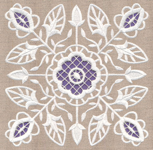 Floral Square (Cutwork) - Image 2