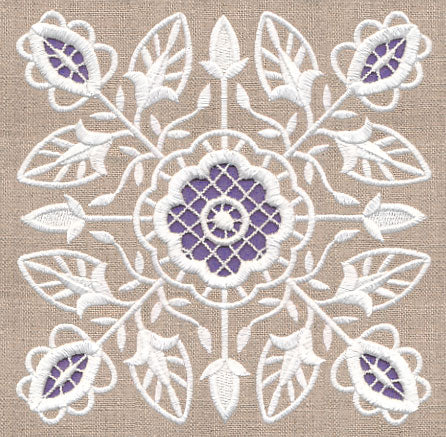 Floral Square (Cutwork) - Image 3
