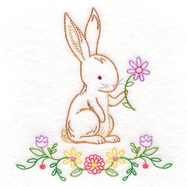 Floral Woodland Friends - Bunny (Vintage) - Image 2