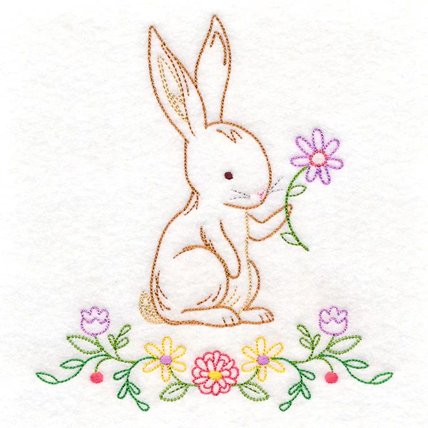 Floral Woodland Friends - Bunny (Vintage) - Image 4