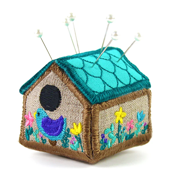 Flourishing Birdhouse Pincushion (In-the-Hoop) - Image 4