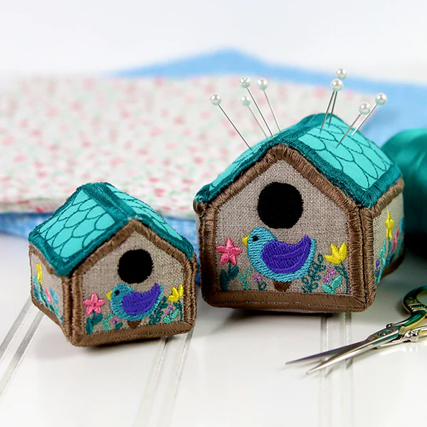 Flourishing Birdhouse Pincushion (In-the-Hoop) - Image 6
