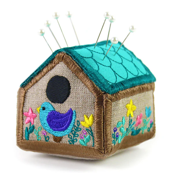 Flourishing Birdhouse Pincushion (In-the-Hoop) - Image 9