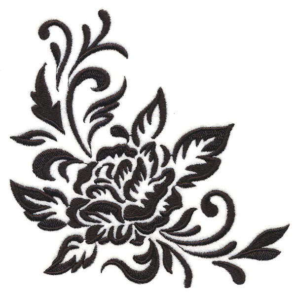 Flourishing Blooms Corner (Blackwork) - Image 2