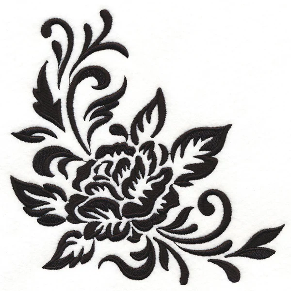 Flourishing Blooms Corner (Blackwork) - Image 4