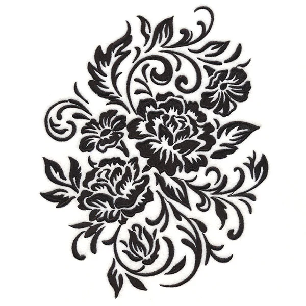 Flourishing Blooms Feature (Blackwork) - Image 4