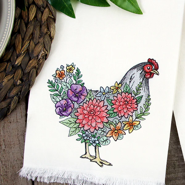 Flourishing Hen in Flowers - Image 10