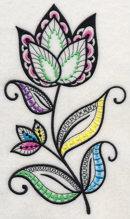 Flower Fantasy (Blackwork) - Image 2