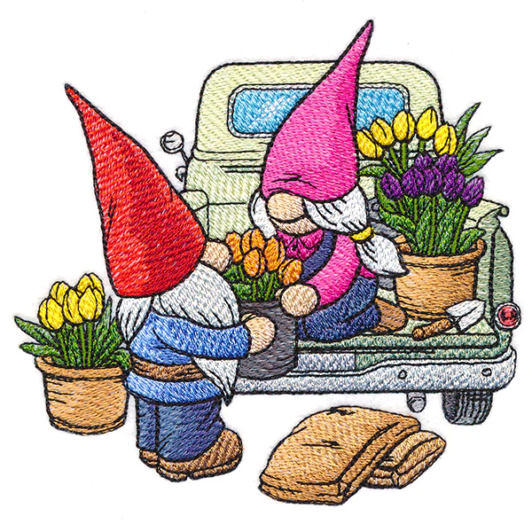 Flower Market Gnome Retro Truck - Image 3