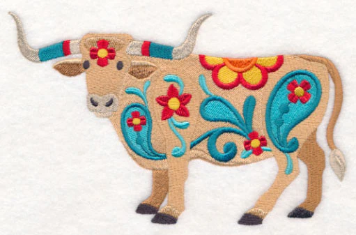 Flower Power Longhorn Steer - Image 2