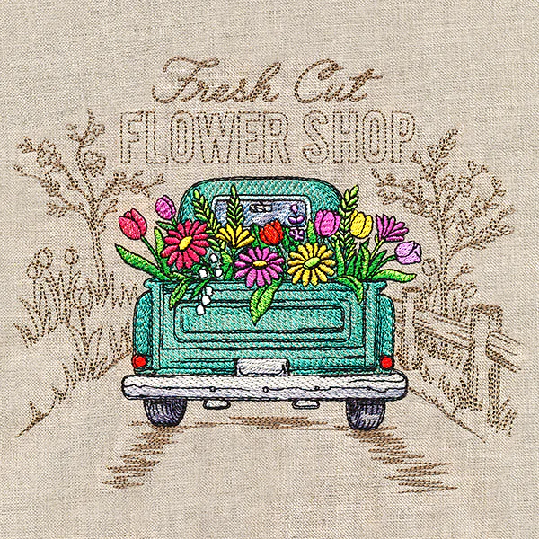 Flower Shop Retro Truck Medley - Image 3