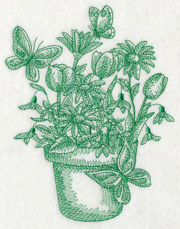 Flowers and Butterflies (Toile) - Image 3