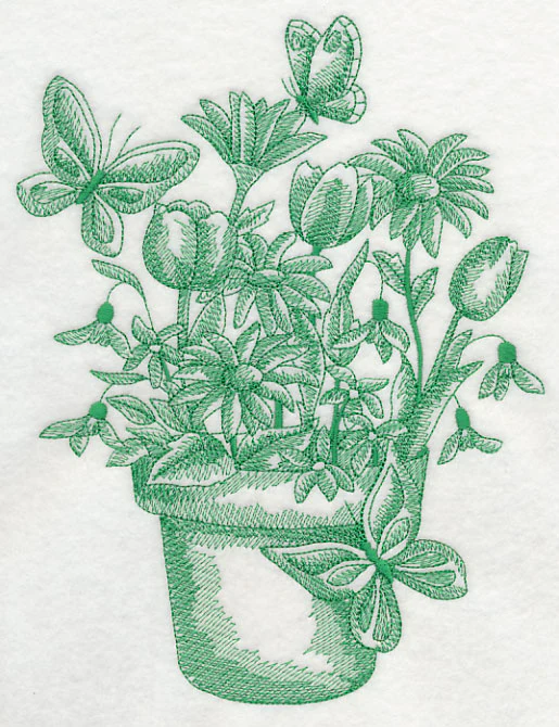 Flowers and Butterflies (Toile) - Image 5