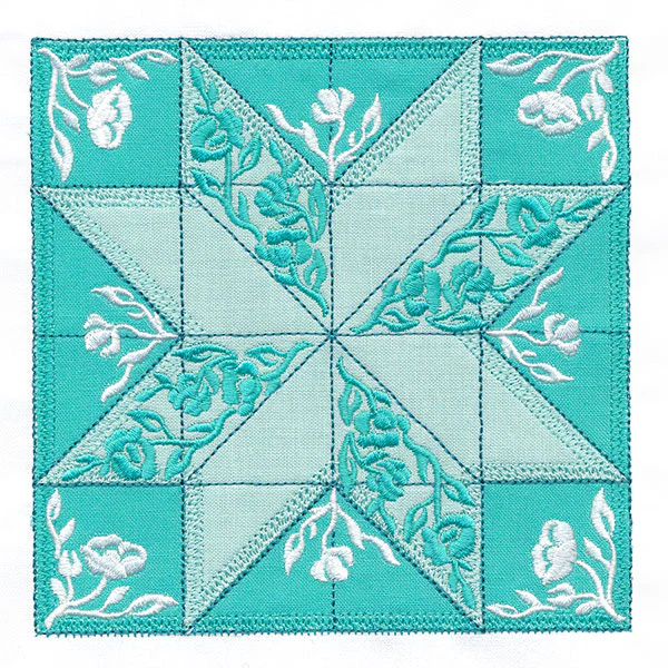 Flowers and Points Quilt Block (In-the-Hoop) - Image 7