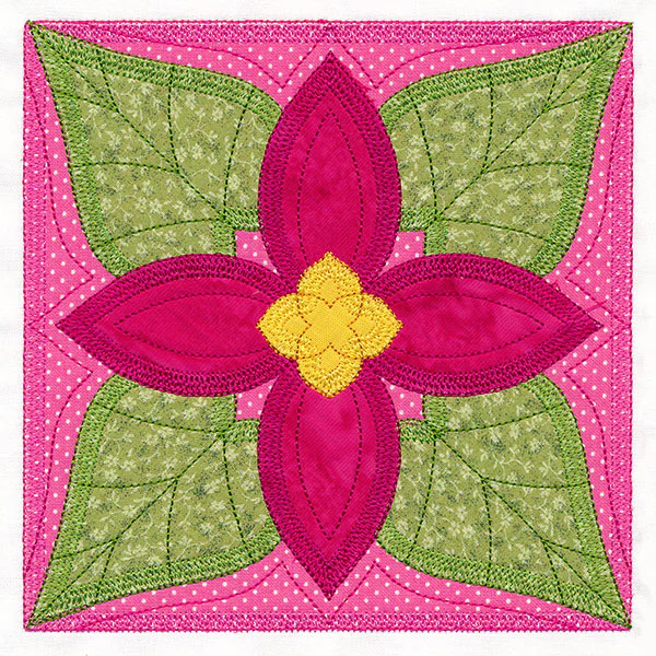 Flowers in Bloom Quilt Block 5 (In-the-Hoop) - Image 5