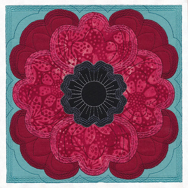 Flowers in Bloom Quilt Block 6 (In-the-Hoop) - Image 9