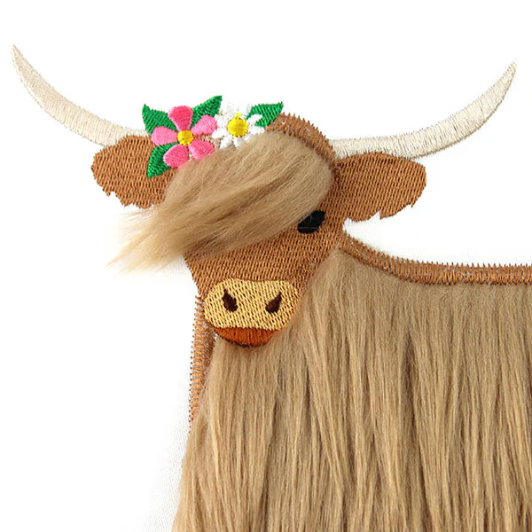 Fluffy and Fabulous Highland Cow (Applique) - Image 2