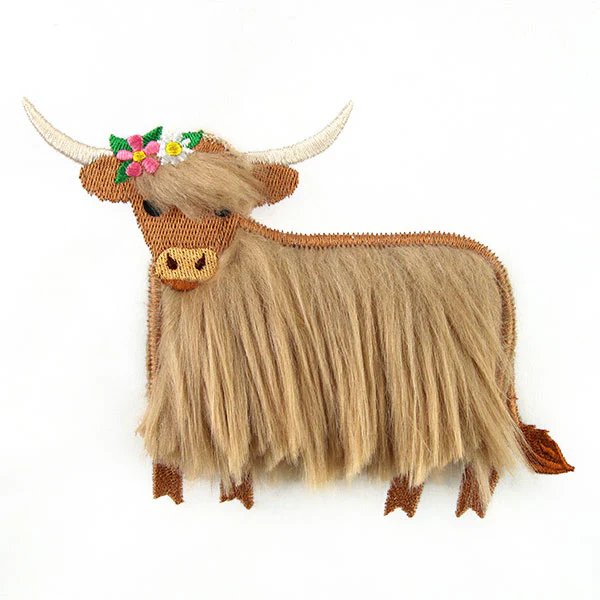 Fluffy and Fabulous Highland Cow (Applique) - Image 5