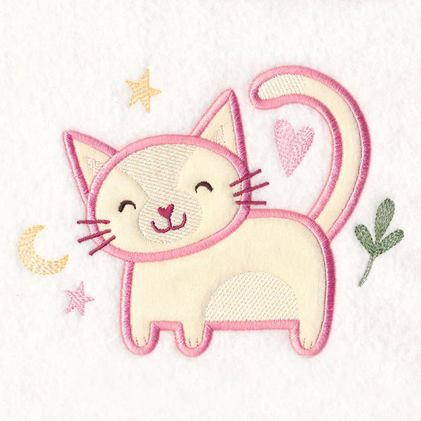 Fluffy Animal Friends - Cat (Applique) - Image 3