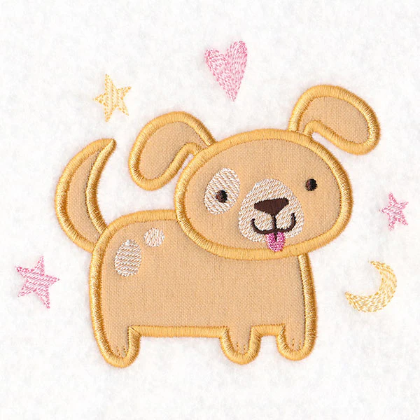 Fluffy Animal Friends - Dog (Applique) - Image 3