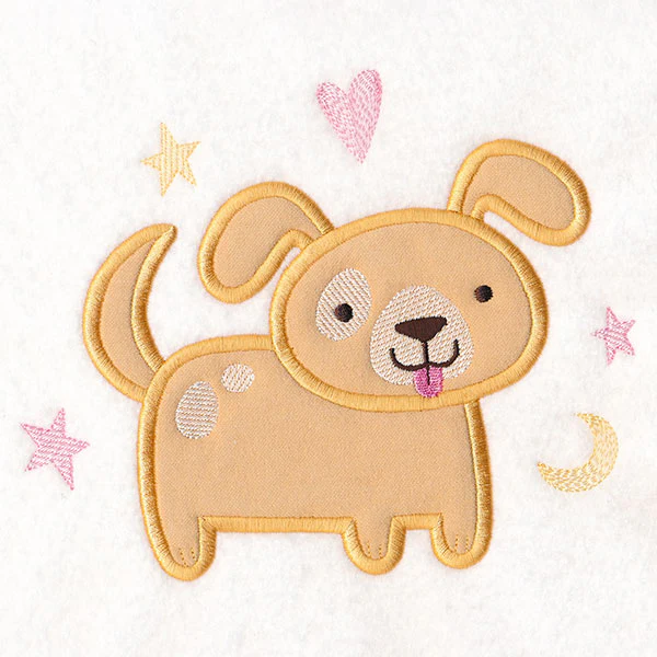 Fluffy Animal Friends - Dog (Applique) - Image 4