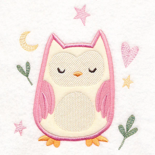 Fluffy Animal Friends - Owl (Applique) - Image 2