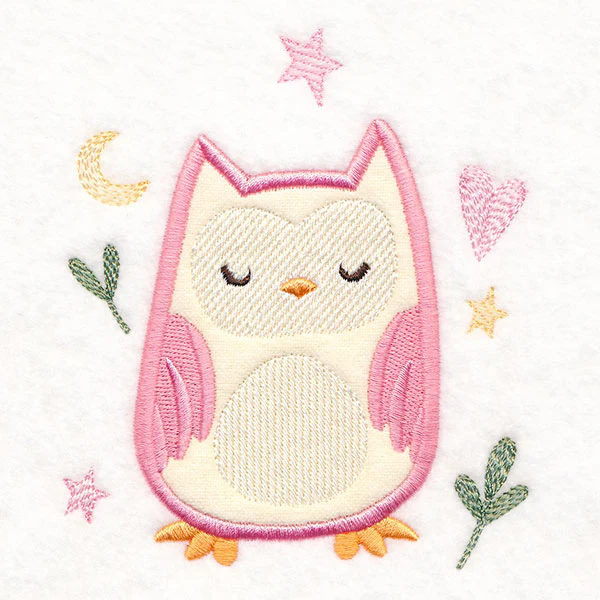 Fluffy Animal Friends - Owl (Applique) - Image 3