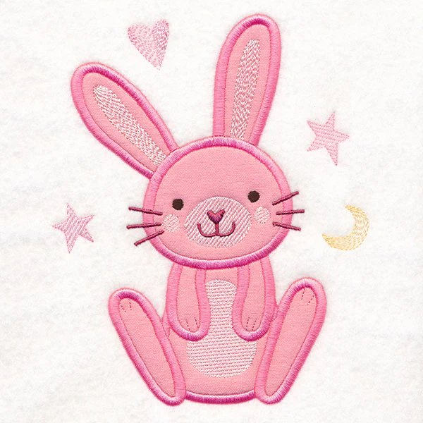 Fluffy Animal Friends - Rabbit (Applique) - Image 4