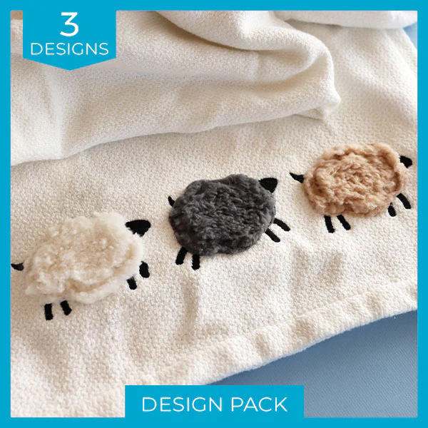 Fluffy & Fabulous Sheep (Applique) Design Pack - Image 7