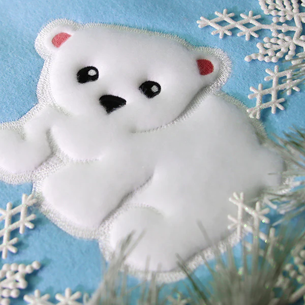 Fluffy Polar Bear (Applique) - Image 2