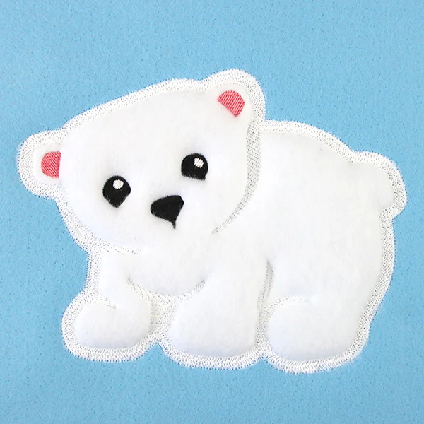 Fluffy Polar Bear (Applique) - Image 4