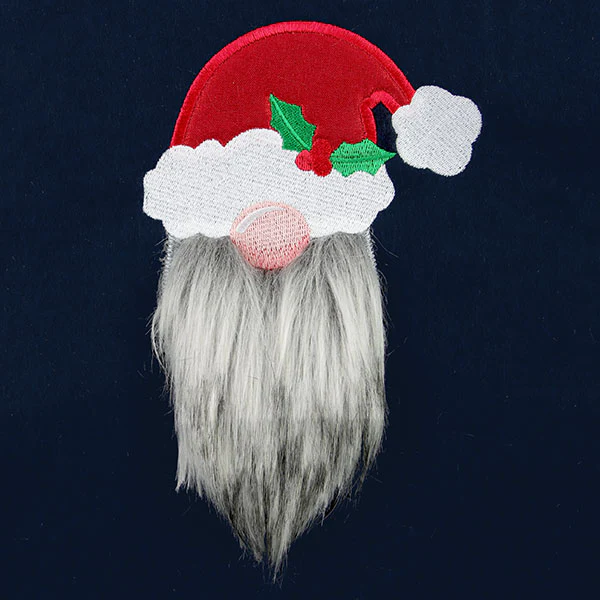 Fluffy Santa Gnome (Applique) - Image 5