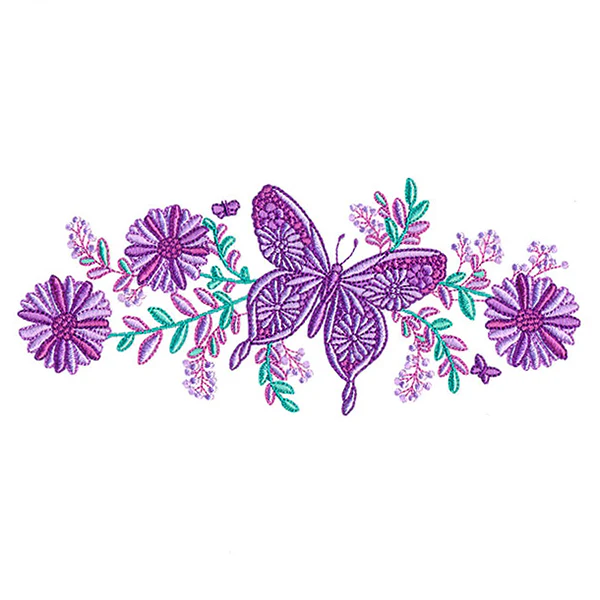 Flutter and Flowers Border - Image 5