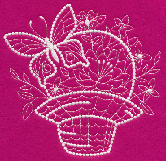 Flutterby Flourish Basket 2 (Candlewicking) - Image 2