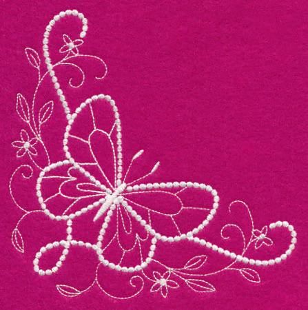 Flutterby Flourish Corner (Candlewicking) - Image 4