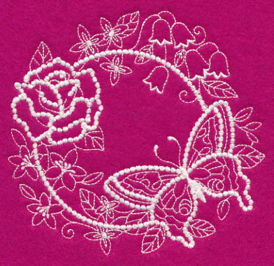 Flutterby Flourish Wreath (Candlewicking) - Image 4