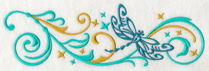 Fluttering Filigree Dragonfly Border - Image 2