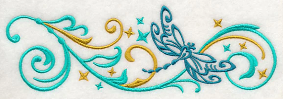 Fluttering Filigree Dragonfly Border - Image 3