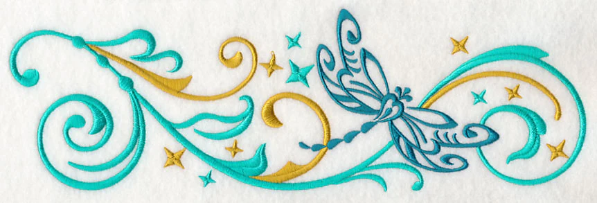 Fluttering Filigree Dragonfly Border - Image 6