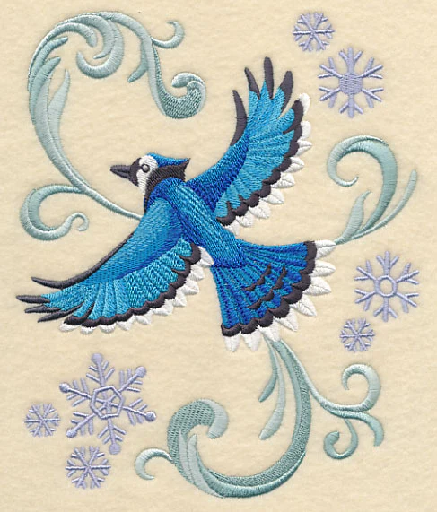 Flying Blue Jay Flourish - Image 4