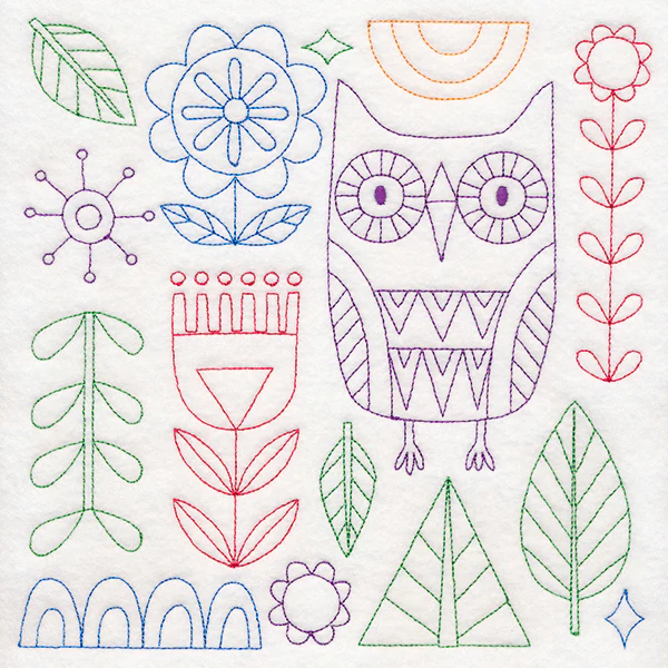 Folk Art Animal Square - Owl (Vintage) - Image 6