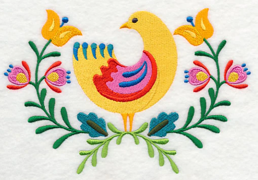 Folk Art Bird in Bloom - Image 4