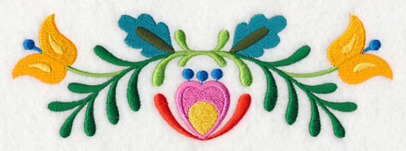 Folk Art Bird in Bloom Border - Image 2