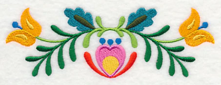 Folk Art Bird in Bloom Border - Image 4