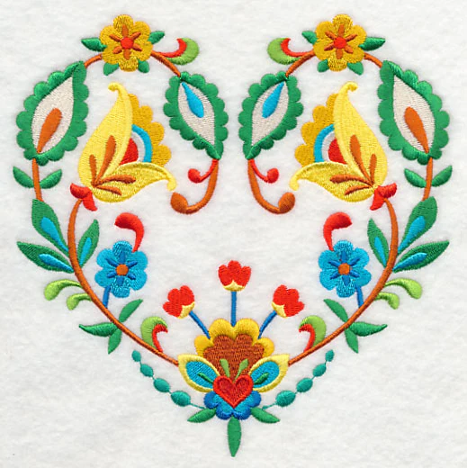 Folk Art Heart in Bloom - Image 2