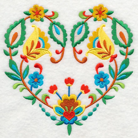Folk Art Heart in Bloom - Image 3