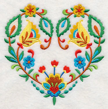 Folk Art Heart in Bloom - Image 4