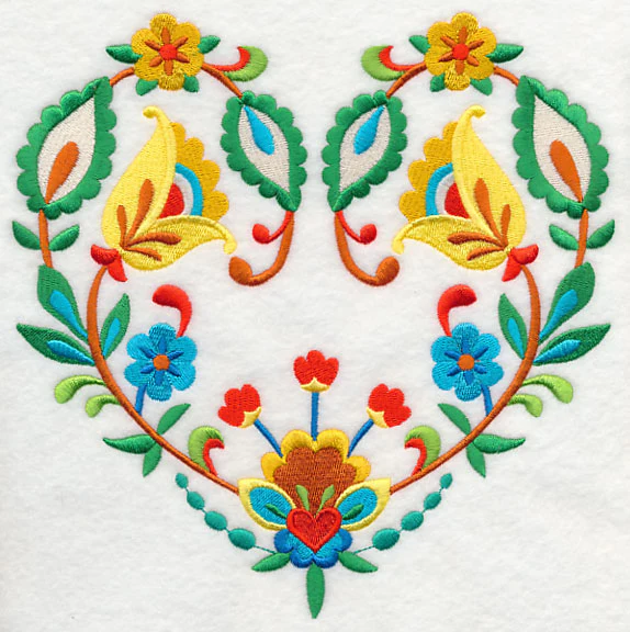 Folk Art Heart in Bloom - Image 6