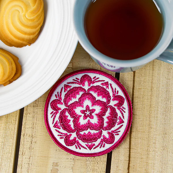 Folk Botanicals Coaster 1 (In-the-Hoop) - Image 6