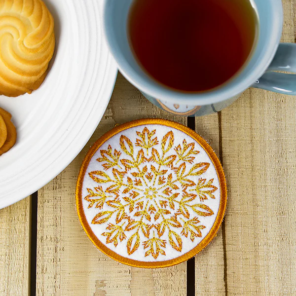 Folk Botanicals Coaster 3 (In-the-Hoop) - Image 6
